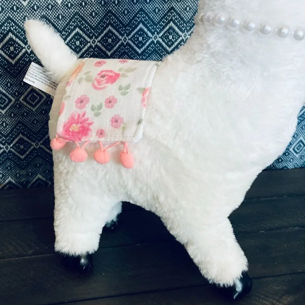 Plush Spring Llama Alpaca Stuffed Animal Decor Statue